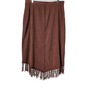 Vintage Women's XL Canyon Road Western Country Fringe Hem Skirt Decorative Stitc